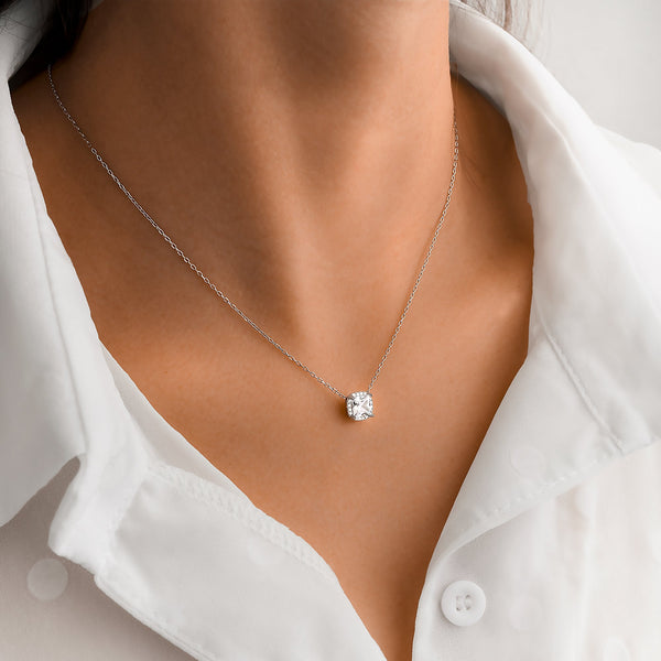 "Square Zirconia" Necklace - SophiaJewels