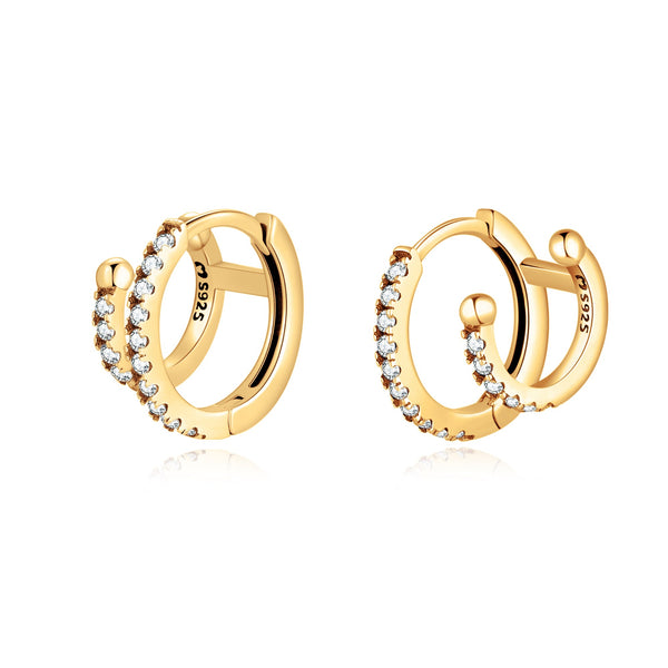 "Duo Hoop Rings" Earrings - SophiaJewels