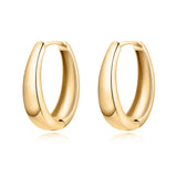 "Oval Hoop Ring" Earrings - SophiaJewels