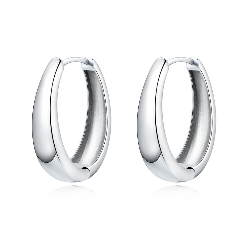 "Oval Hoop Ring" Earrings - SophiaJewels