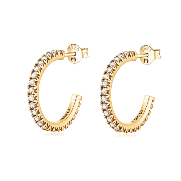 "Half Ring Diamonds" Earrings