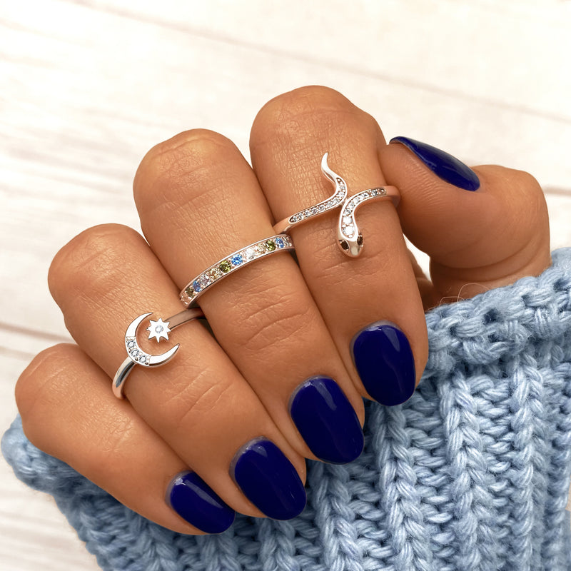 "Star and Moon" Ring