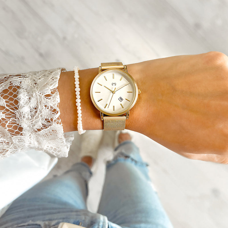 "Sophia Jewels" Watch ~ GoldWhite - SophiaJewels