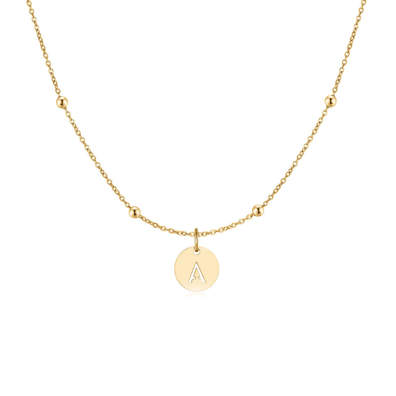 "Initial Circle" Necklace - SophiaJewels