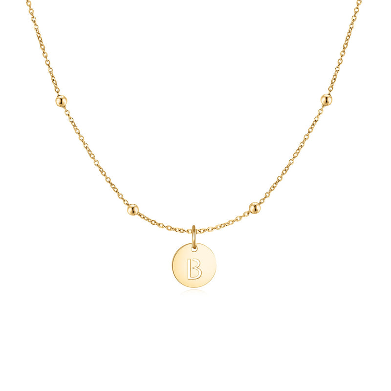 "Initial Circle" Necklace - SophiaJewels