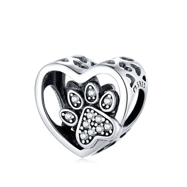 "Heart Paw" Bead - SophiaJewels