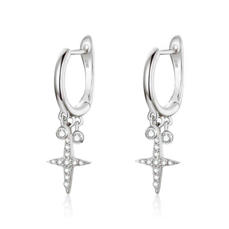 "Bright Cross" Men’s Earrings - SophiaJewels