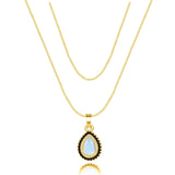 "Stone" Necklace ~ Gold/Rose Gold/Silver - SophiaJewels