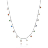 "Rainbow" Necklace /Rose gold - SophiaJewels