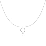 "Circle and Cross" Necklace - SophiaJewels