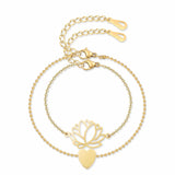 "Lotus-Heart" Bracelet - SophiaJewels