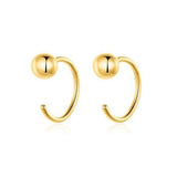 "Half Ring Ball" Earrings - SophiaJewels