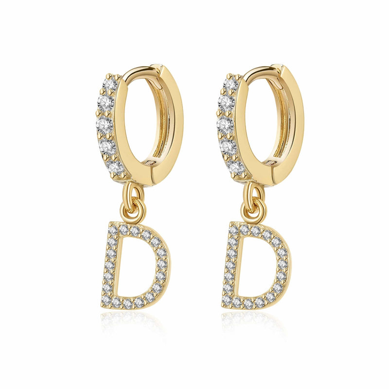 "Initial Hoops" Earrings - SophiaJewels