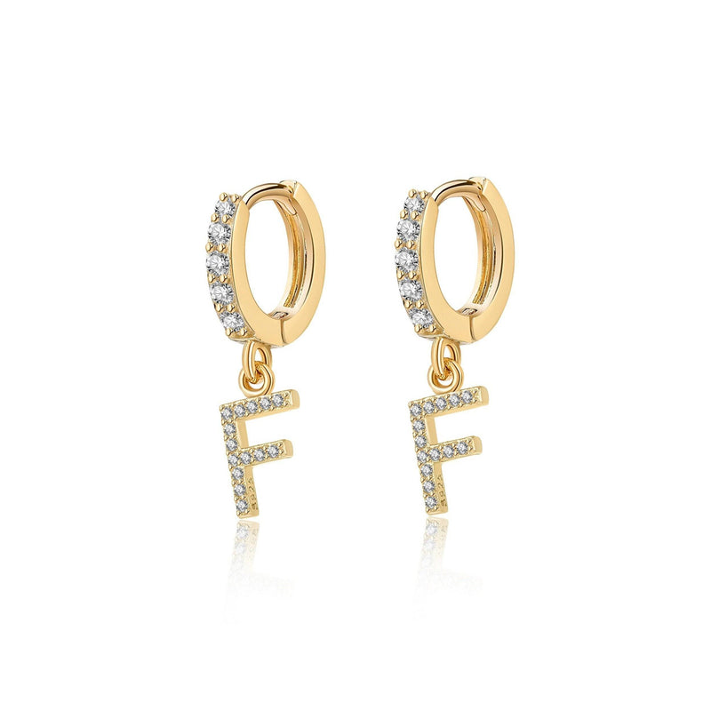 "Initial Hoops" Earrings - SophiaJewels