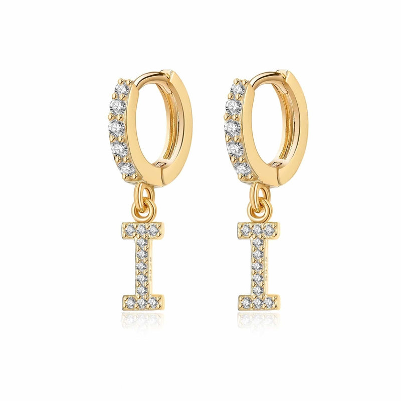 "Initial Hoops" Earrings - SophiaJewels