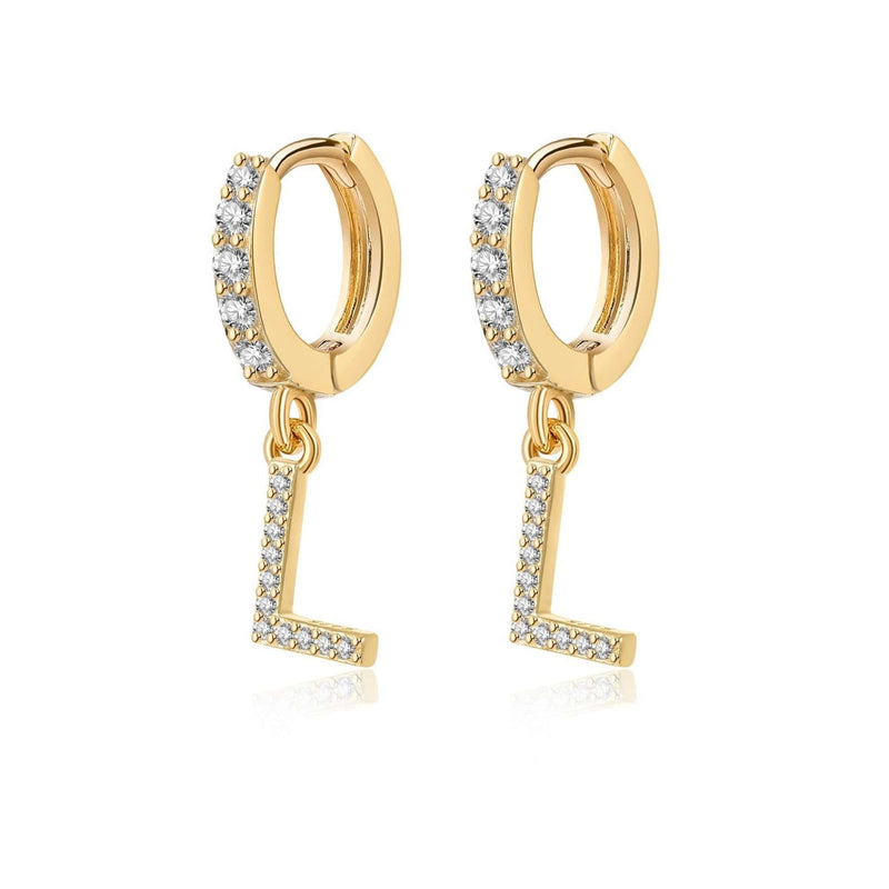 "Initial Hoops" Earrings - SophiaJewels