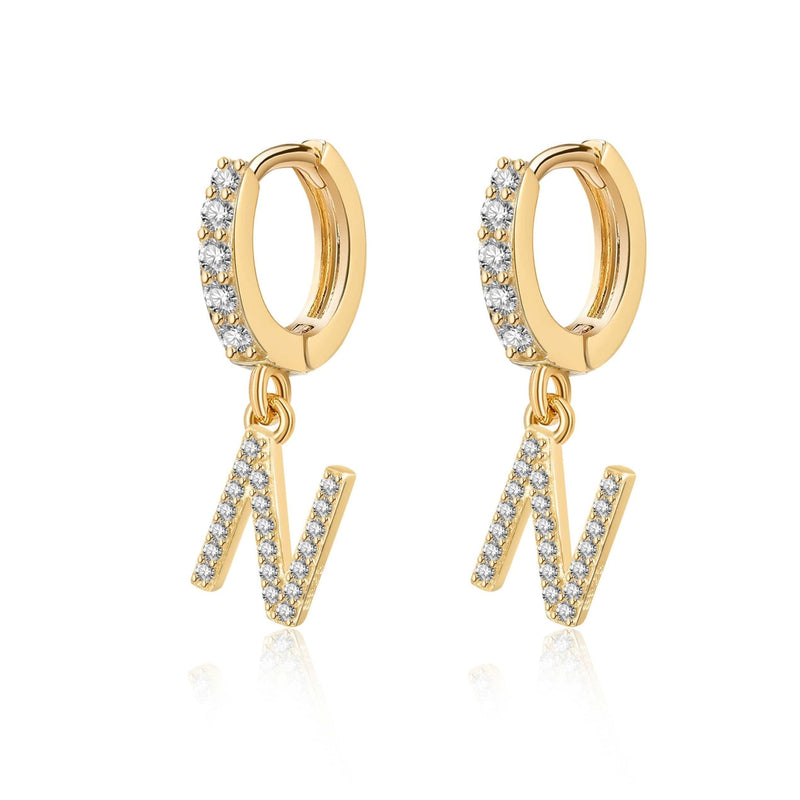 "Initial Hoops" Earrings - SophiaJewels