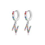 "Rainbow Initial Hoops" Earrings - SophiaJewels