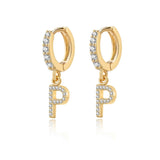 "Initial Hoops" Earrings - SophiaJewels