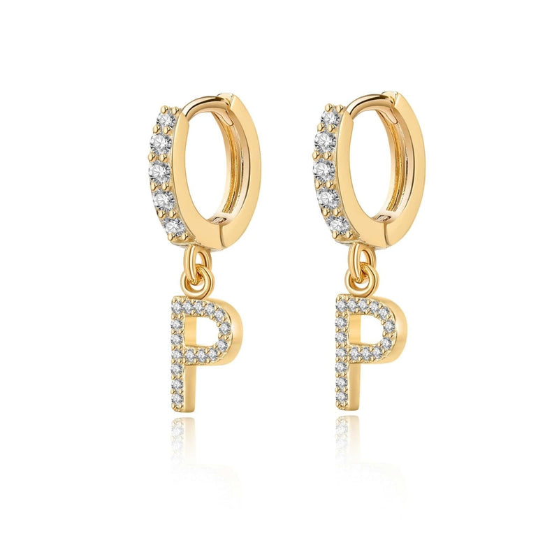 "Initial Hoops" Earrings - SophiaJewels