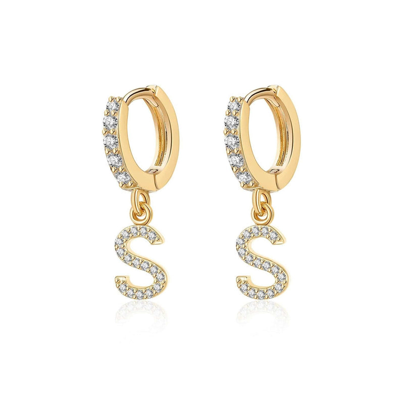 "Initial Hoops" Earrings - SophiaJewels