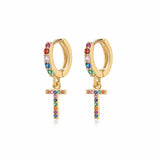 "Rainbow Initial Hoops" Earrings - SophiaJewels