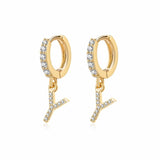 "Initial Hoops" Earrings - SophiaJewels