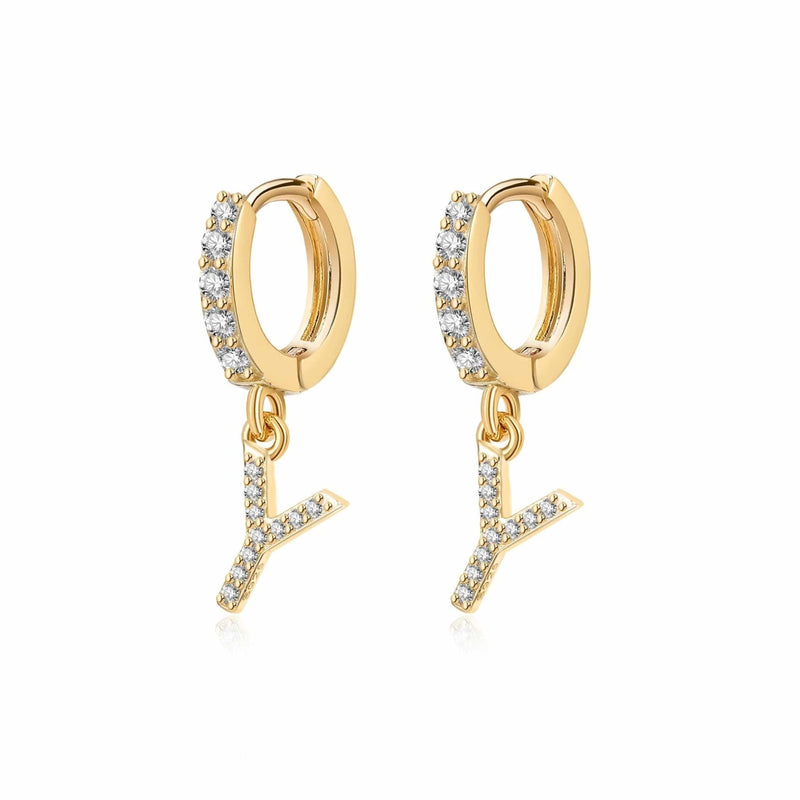 "Initial Hoops" Earrings - SophiaJewels