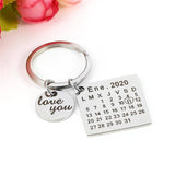 "Love You" Keychain Date - SophiaJewels