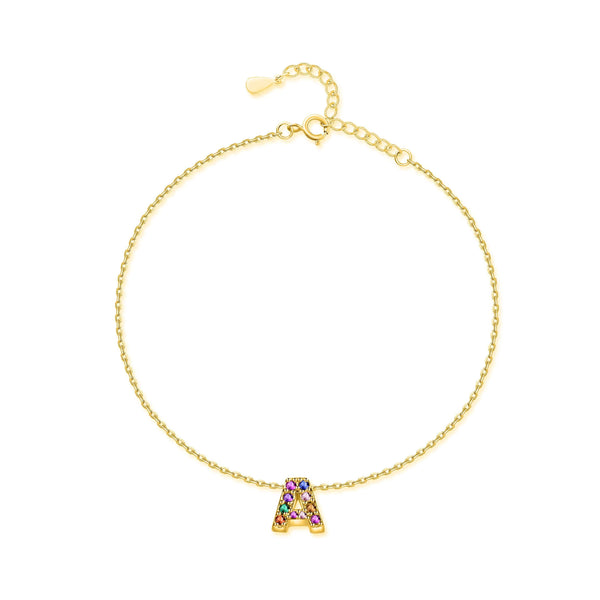 "Initial" Anklet ~ Gold - SophiaJewels