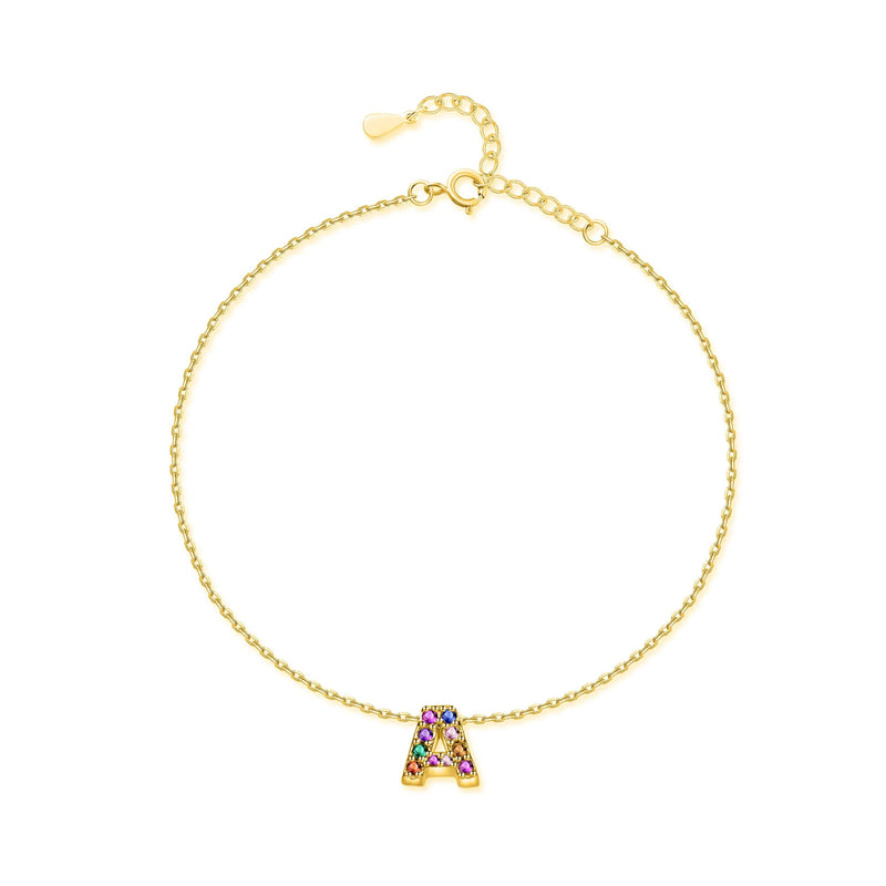 "Initial" Anklet ~ Gold - SophiaJewels