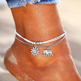 "Elephant-Sun" Anklet - SophiaJewels