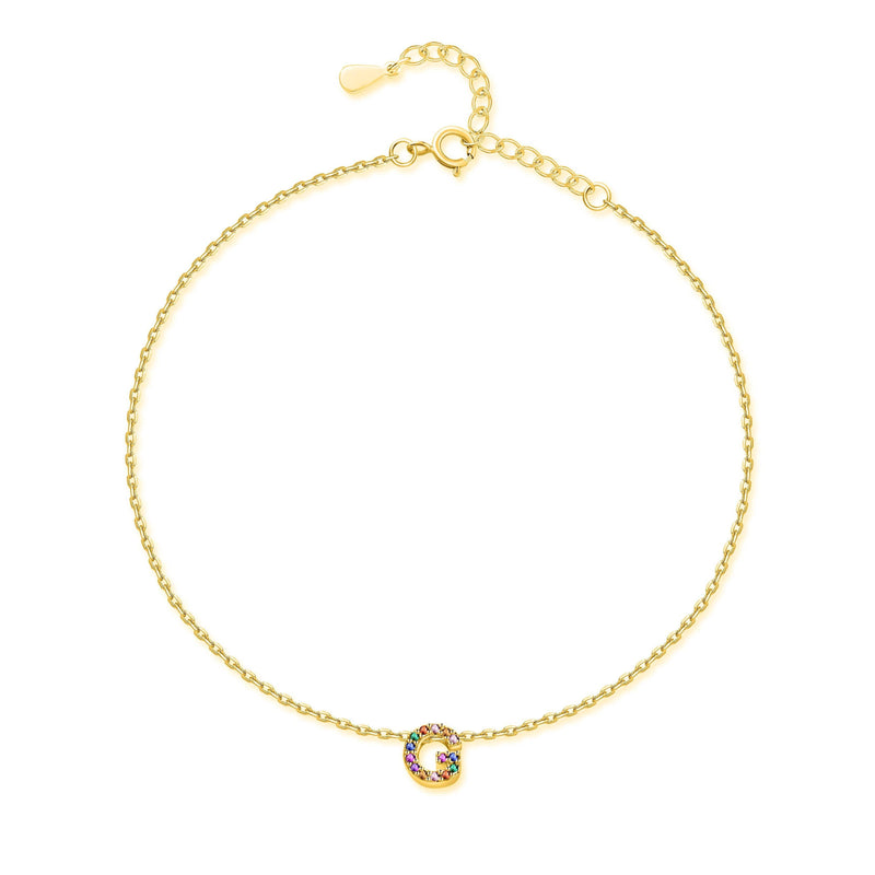 "Initial" Anklet ~ Gold - SophiaJewels