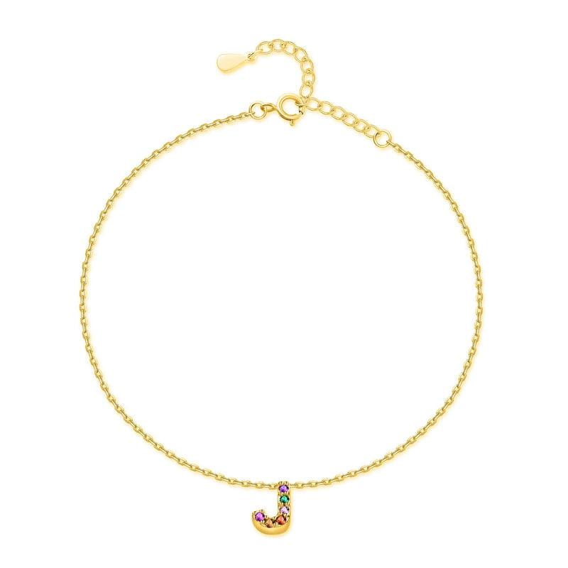 "Initial" Anklet ~ Gold - SophiaJewels