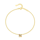 "Initial" Anklet ~ Gold - SophiaJewels