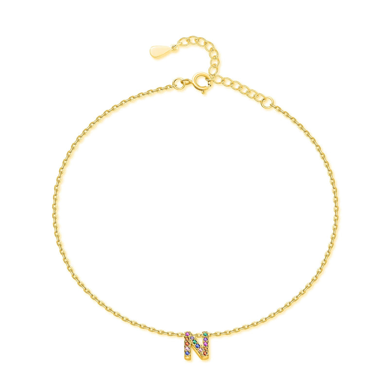 "Initial" Anklet ~ Gold - SophiaJewels