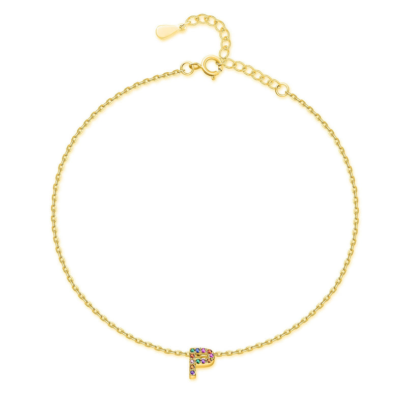 "Initial" Anklet ~ Gold - SophiaJewels