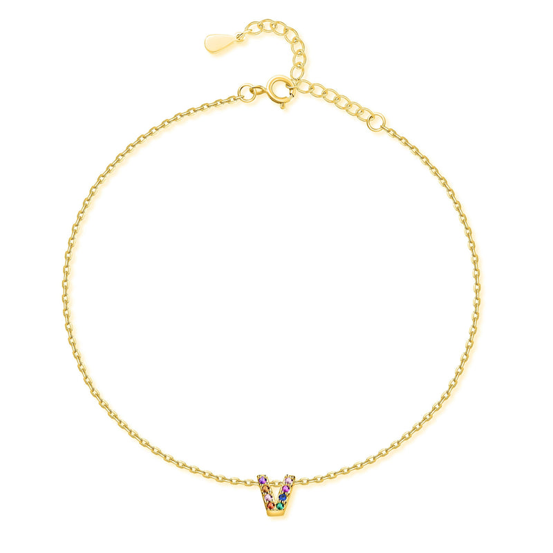 "Initial" Anklet ~ Gold - SophiaJewels