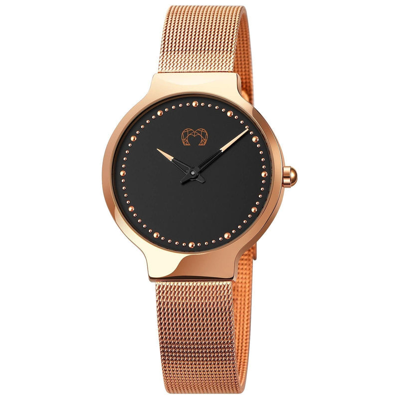 "Basis" Watch ~ RoseBlack - SophiaJewels