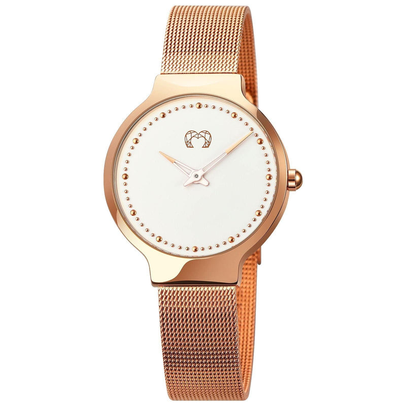 "Basis" Watch ~ RoseWhite - SophiaJewels