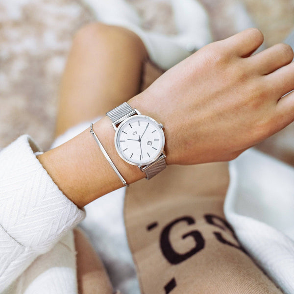 "Sophia Jewels" Watch ~ SilverWhite - SophiaJewels