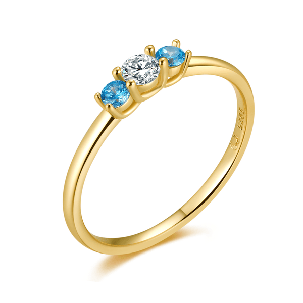 "Tri Zircon" Ring - SophiaJewels